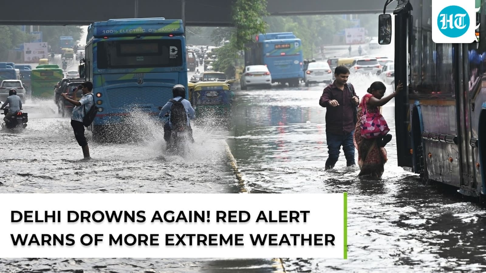 Red alert in Delhi: Heavy rain floods roads as IMD warns of more downpour & thunderstorms