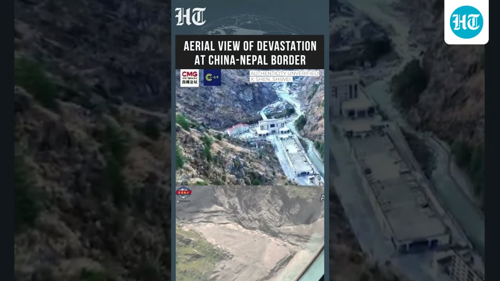 WATCH: PLA Rescue Helicopters Fly Over Mudslide-Hit Gyirong Port in Tibet