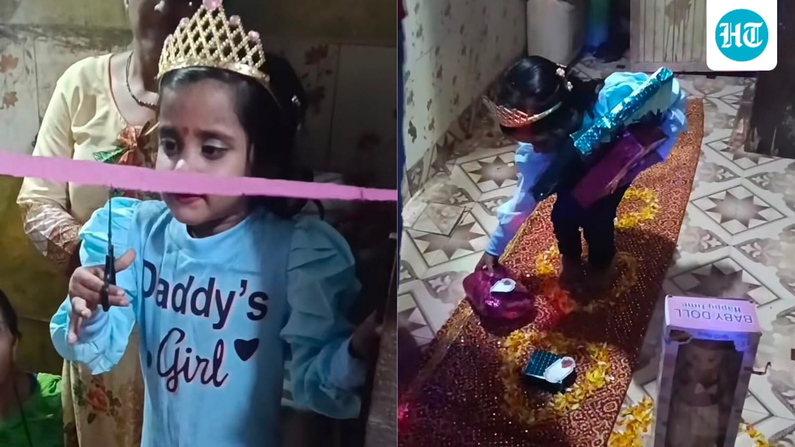 Little girl walks through trail of birthday gifts at home, video melts hearts: ‘She will remember this’