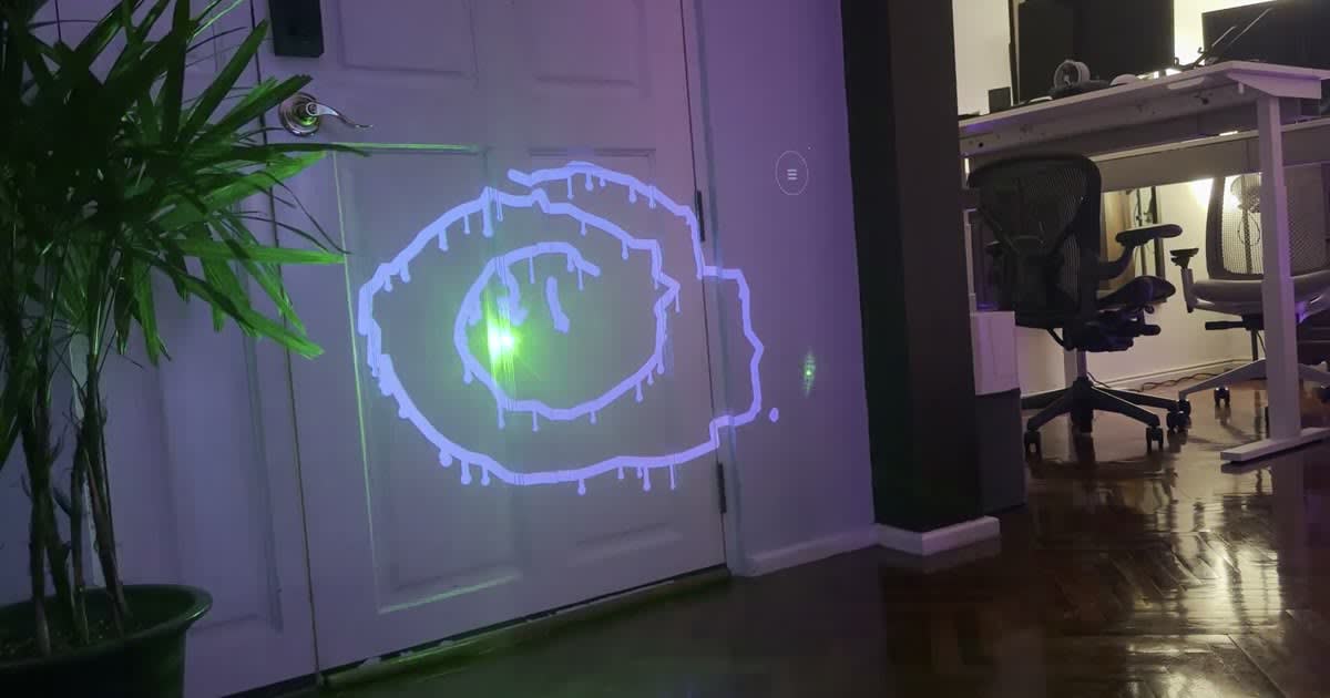 Show HN: Laser Graffiti