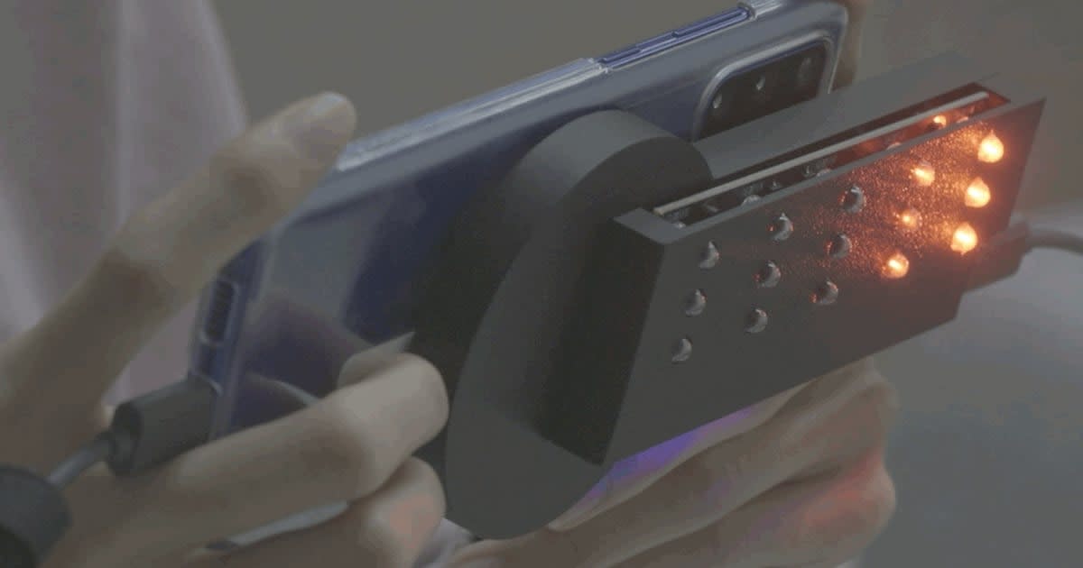 Smartphone LED detects hidden cameras with AI
