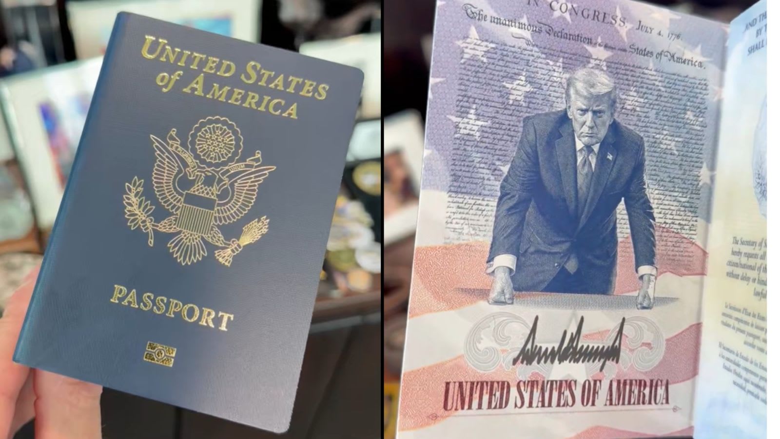 Eric Trump mocked after showing off new passport featuring  Trump’s face