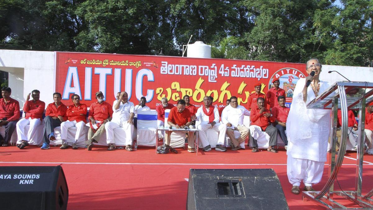 AITUC general secretary Amarjeet Kaur calls for mass mobilisation to defend workers’ rights