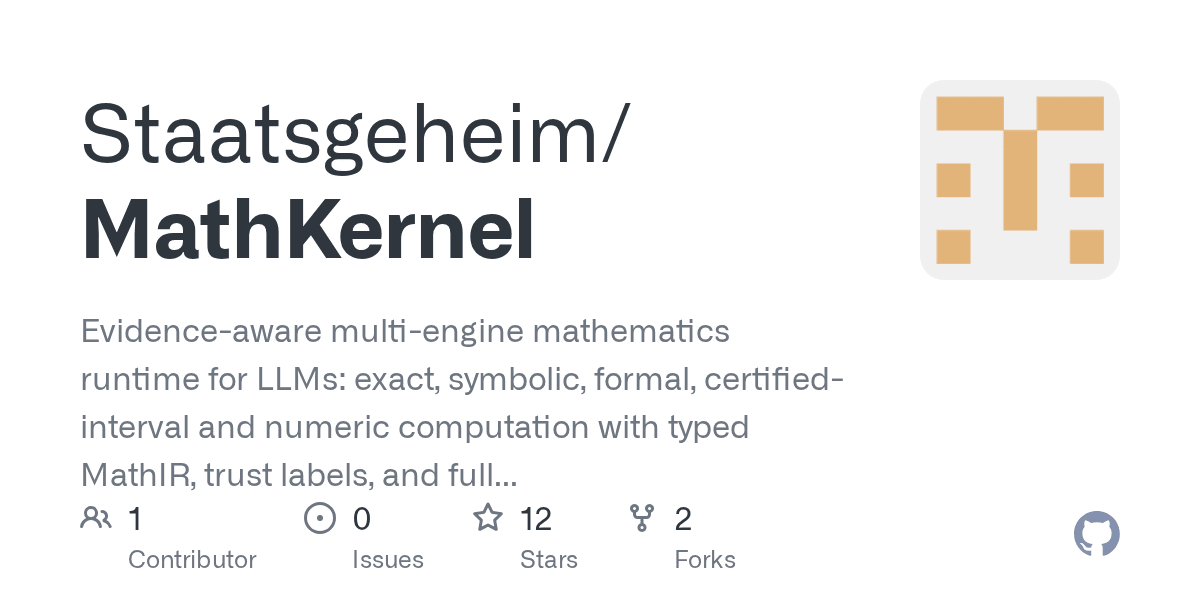 MathKernel: An evidence-aware multi-engine mathematics kernel and MCP server