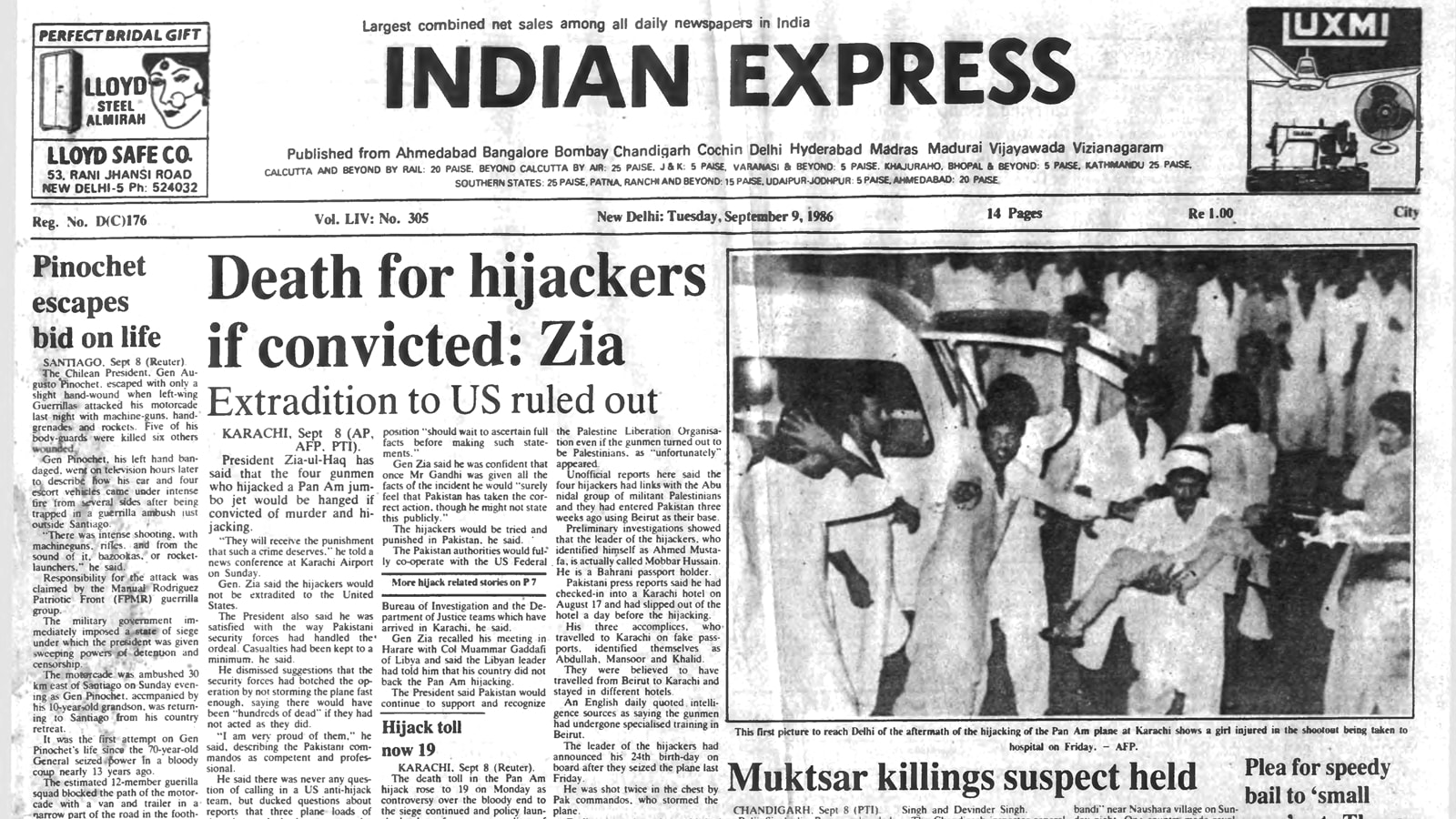 40 years ago September 9, 1986: Zia says death for hijackers