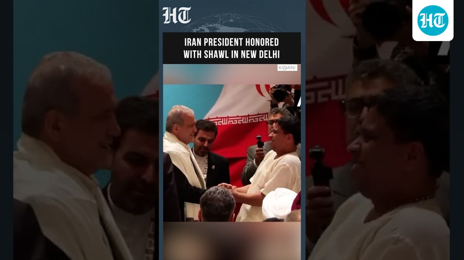 Iran President Pezeshkian Honored With Shawl In New Delhi During High-Profile India Visit
