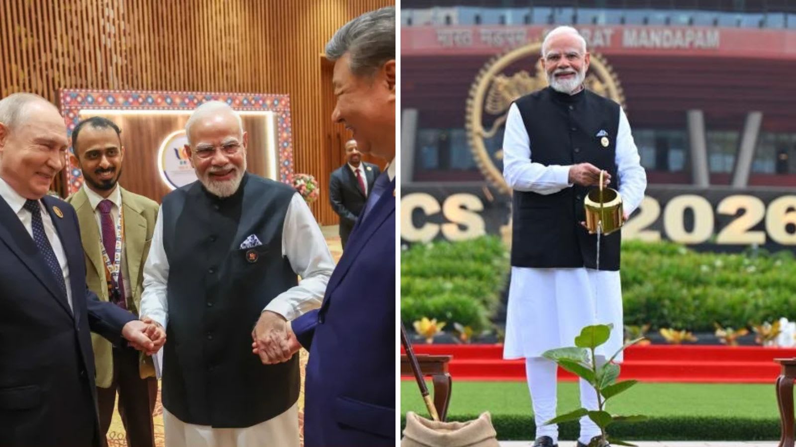 PM Modi holds hands with Putin and Xi: 7 unmissable photos from BRICS Summit 2026 in Delhi
