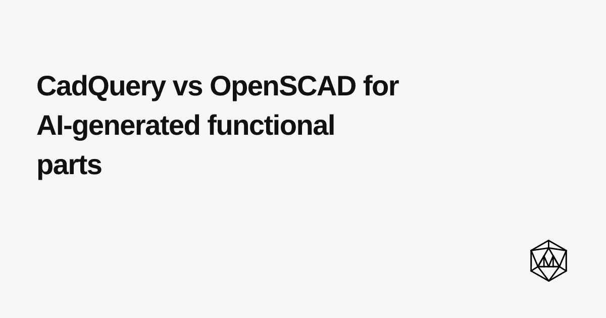 Benchmark: CadQuery vs. OpenSCAD for agentic CAD work