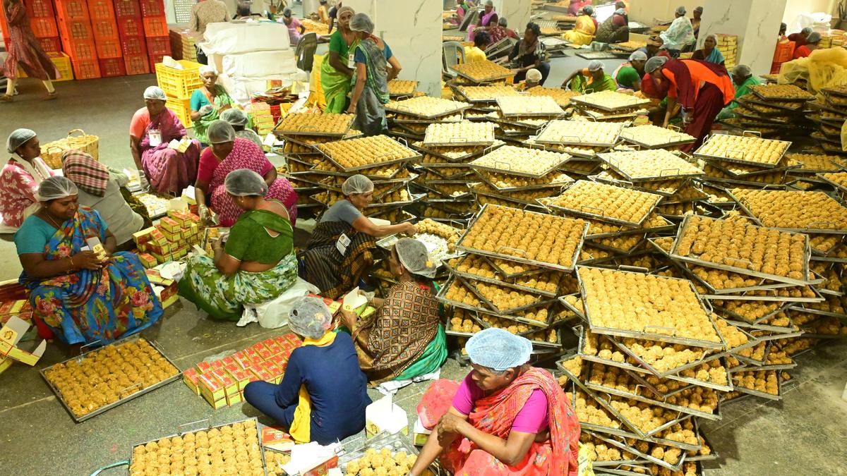 Laddu prasadam in high demand at Vijayawada’s Indrakeeladri during Dasara Navaratri