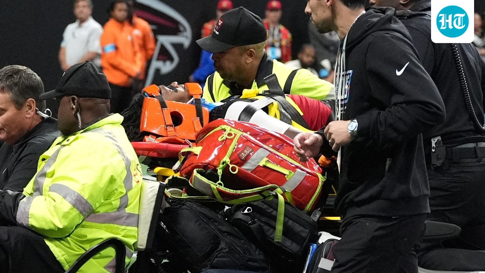 Falcons LB Kendal Daniels ‘alert and moving’ after scary injury vs Bears, taken to hospital for evaluation