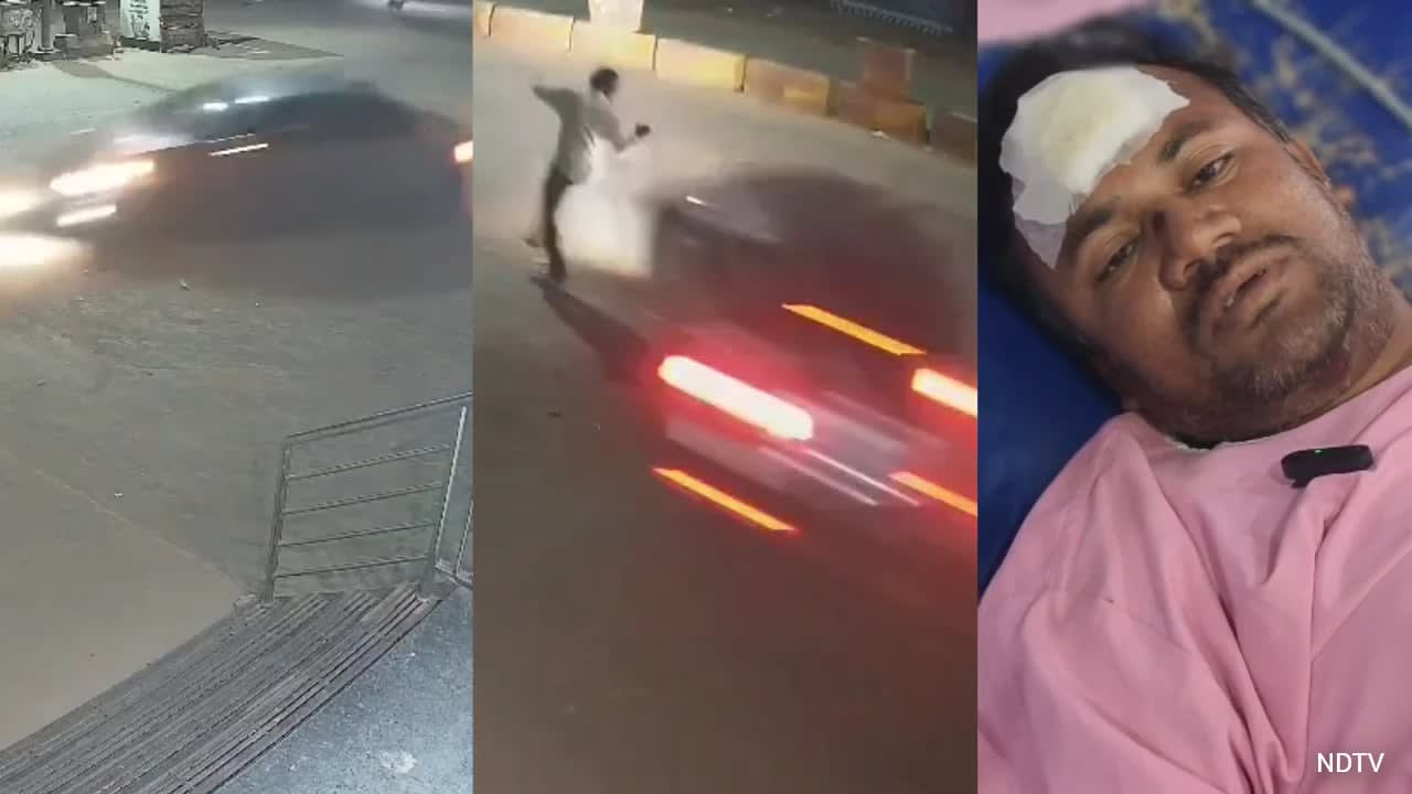On Camera, Speeding Car Drifts, Hits Man In Telangana, Spins Around
