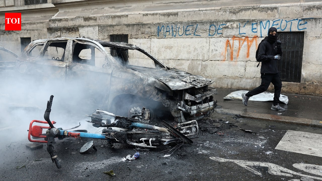 Watch: Burning e-bikes turned into bonfires as France reels from violent protests