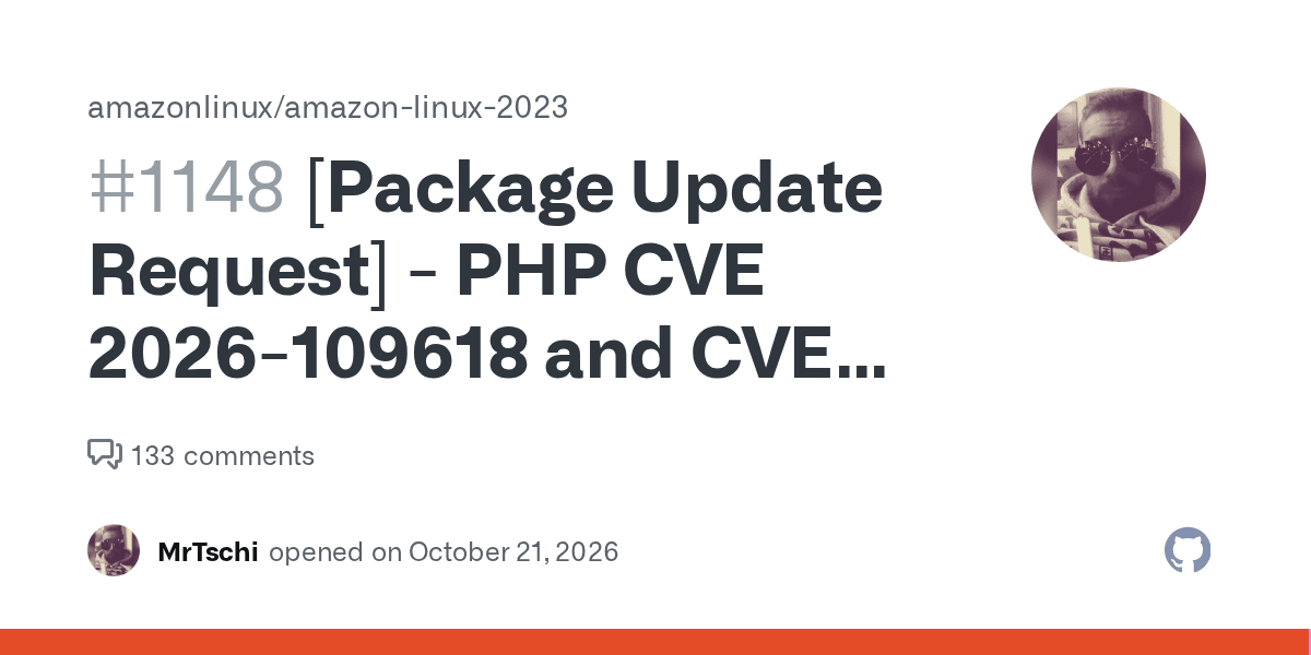 AWS rates PHP RCE as Important so Amazon Linux 2023 patch may take 20 days