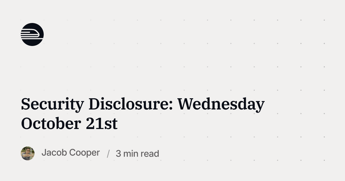 Railway Security Disclosure