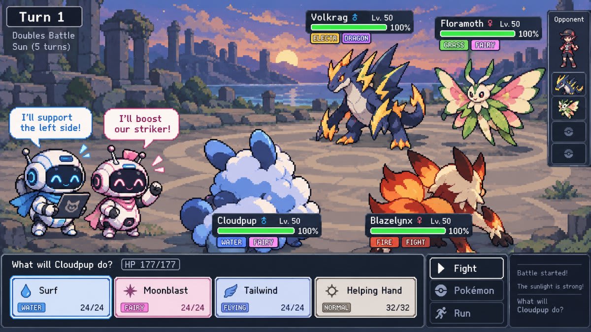 LLM Agents Play Pokemon Showdown
