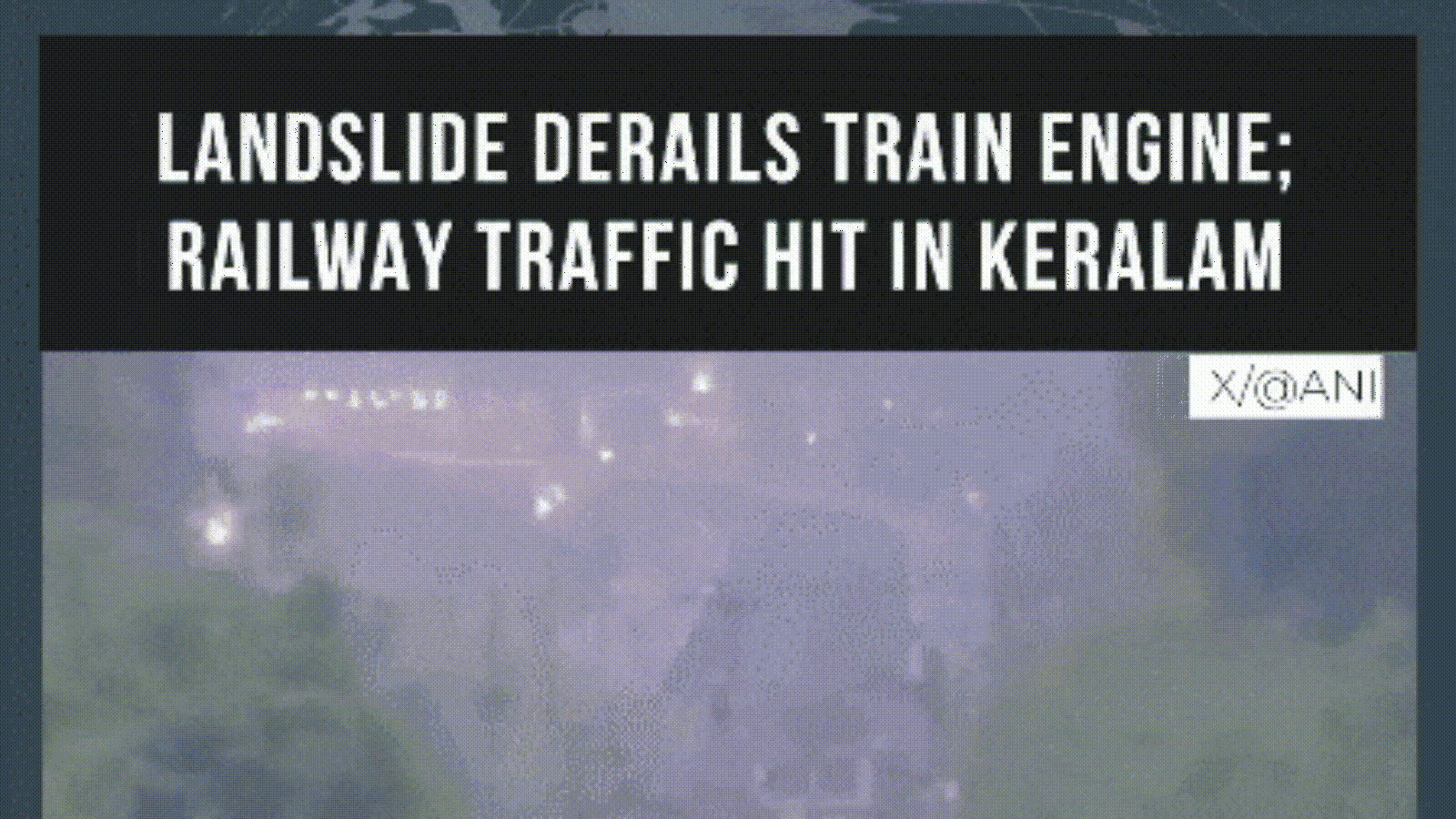 Keralam: Bilaspur–Tirunelveli Express Locomotive Derails After Landslide Near Parassala | #shorts