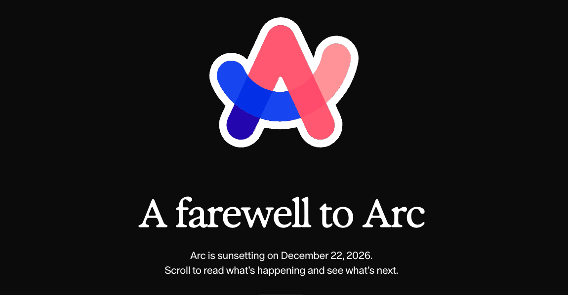 Arc browser is shutting down