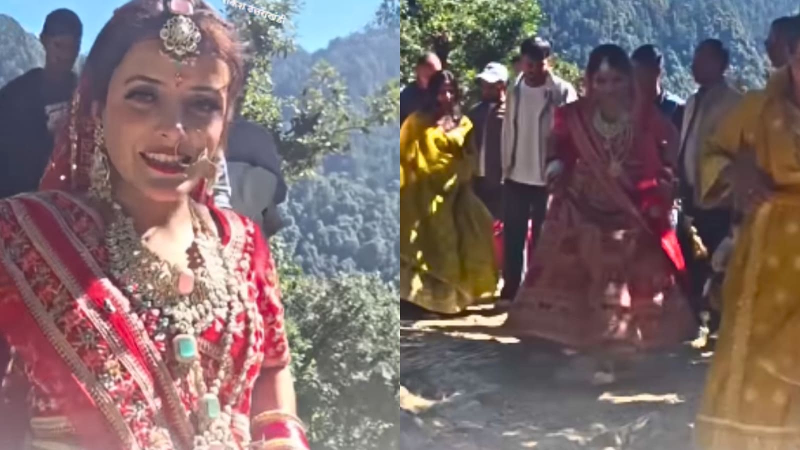 Very tiring’: Bride walks 18 km in lehenga, appeals to Uttarakhand CM for road connectivity
