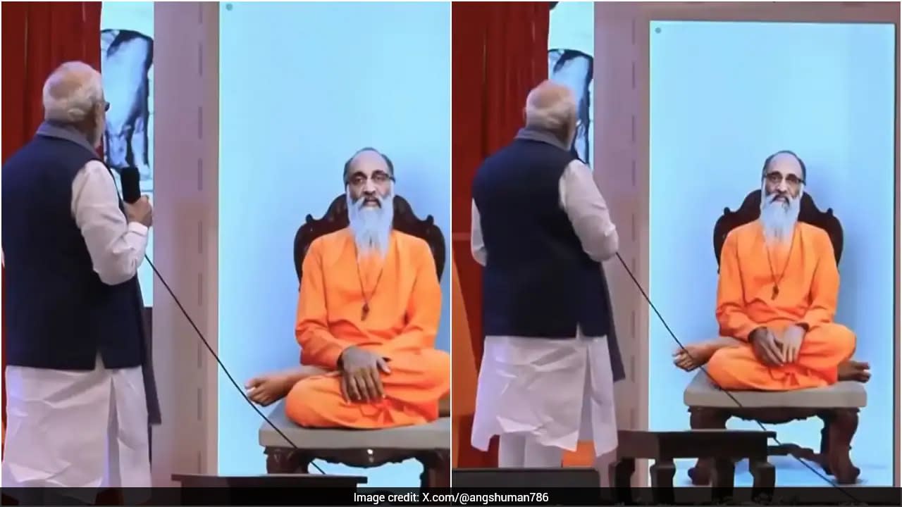 "Bless Me": PM Interacts With AI Avatar Of Swami Chinmayananda Who Died In 1993
