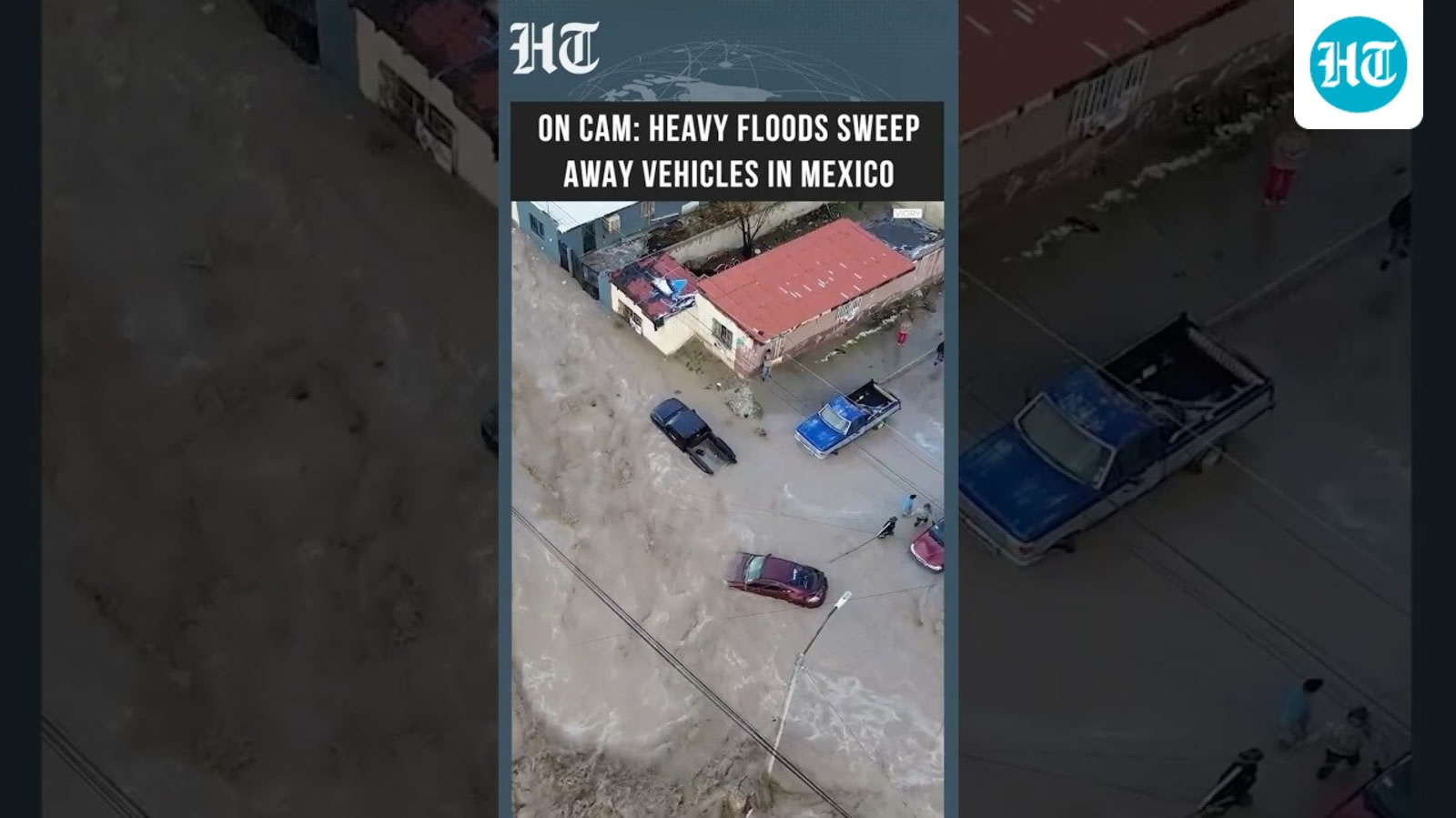 Mexico: Floodwaters Sweep Away Vehicles After Dyke Overflows In Ciudad Juarez