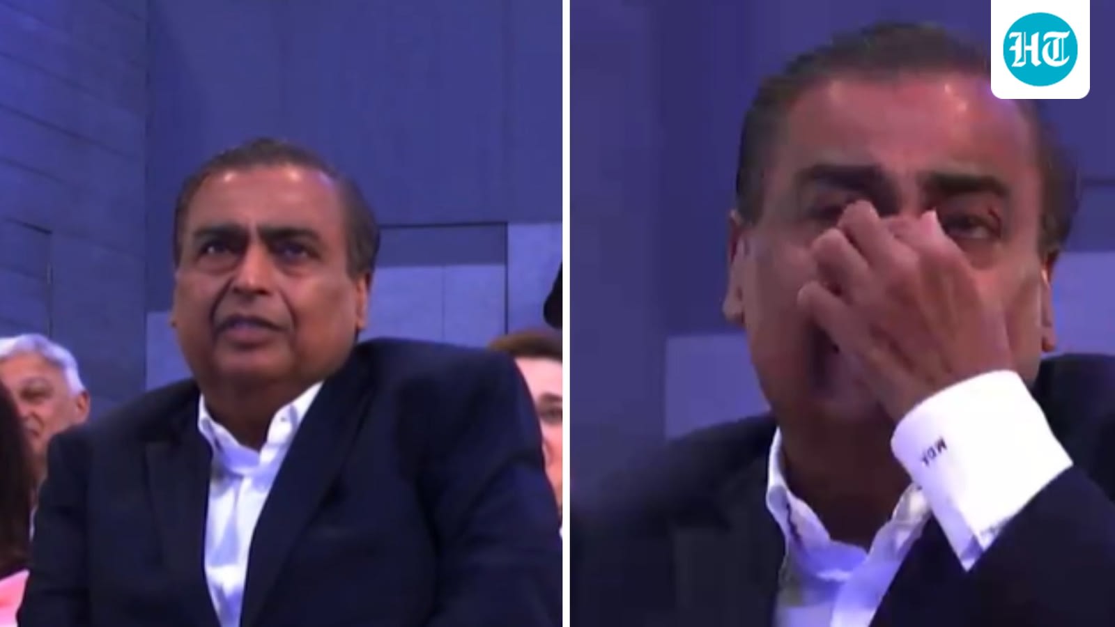 Mukesh Ambani gets teary-eyed during Isha and Anant Ambani's speeches at Jio Platforms listing