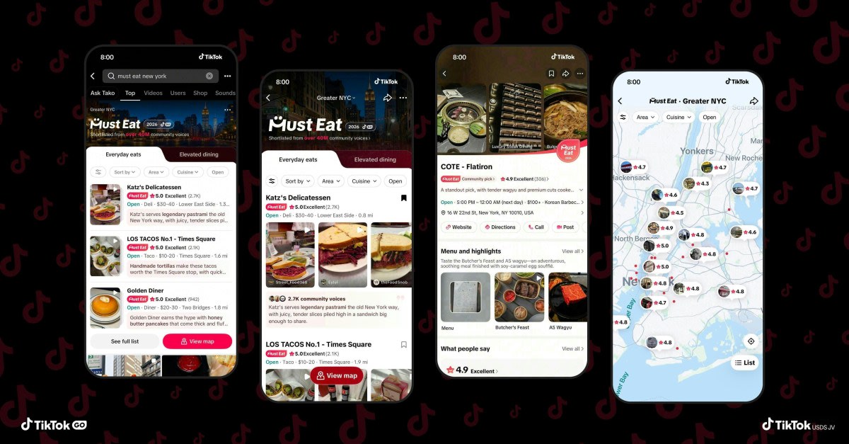 TikTok is going after Yelp and Google Maps with an in-app restaurant guide