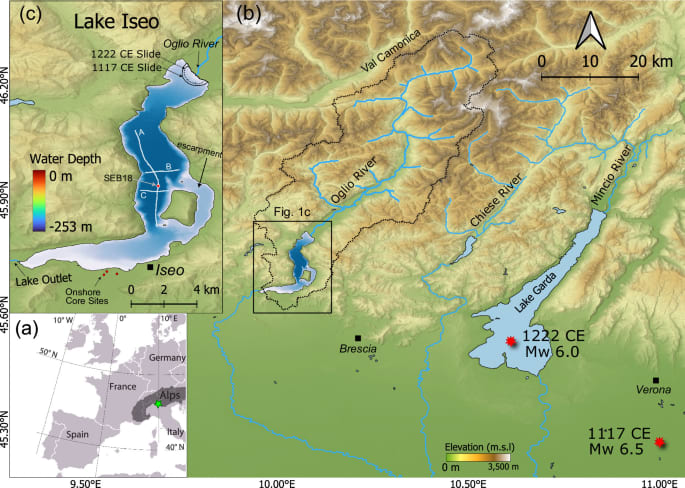 Human-enhanced tsunami hazard in large lakes