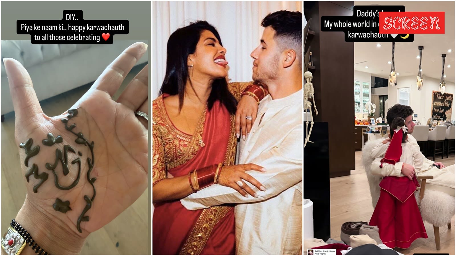 Priyanka Chopra’s DIY Karwa Chauth mehendi for Nick Jonas, includes daughter’s initials