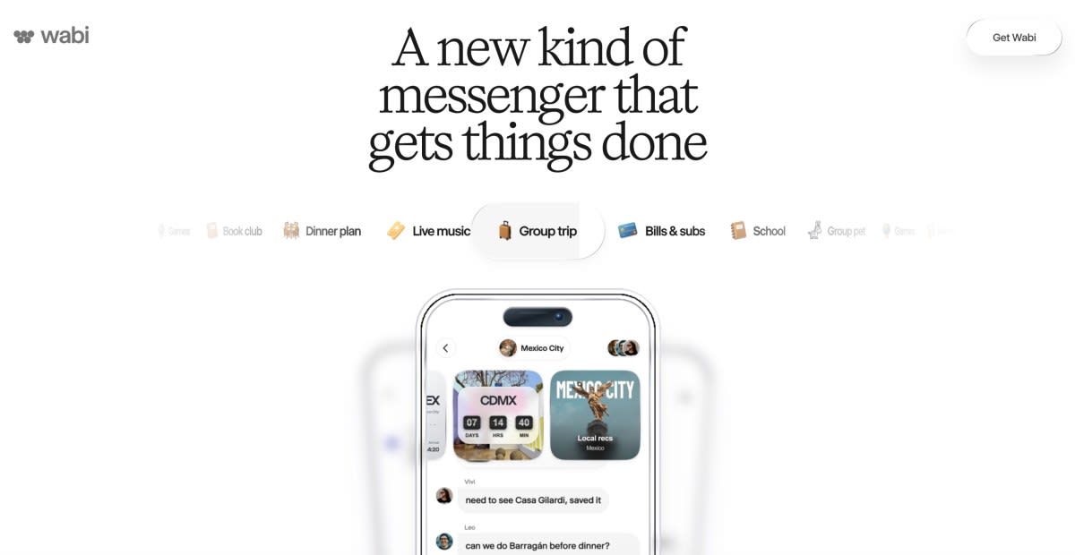 Wabi, the AI agent that builds mini apps, now valued at $1.25B after latest round