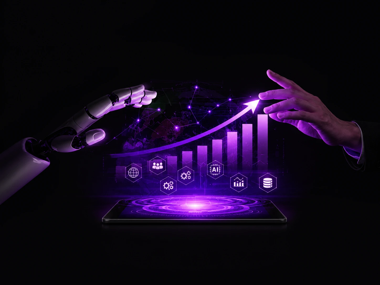 Analytics dashboard on a modern workspace