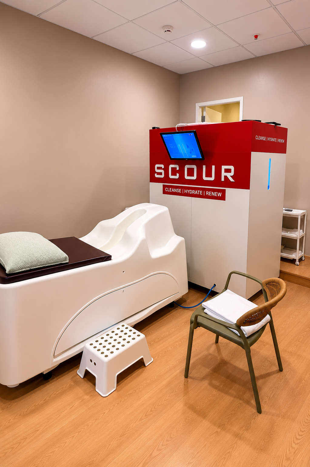 Advanced colon hydrotherapy equipment used at Navikarana