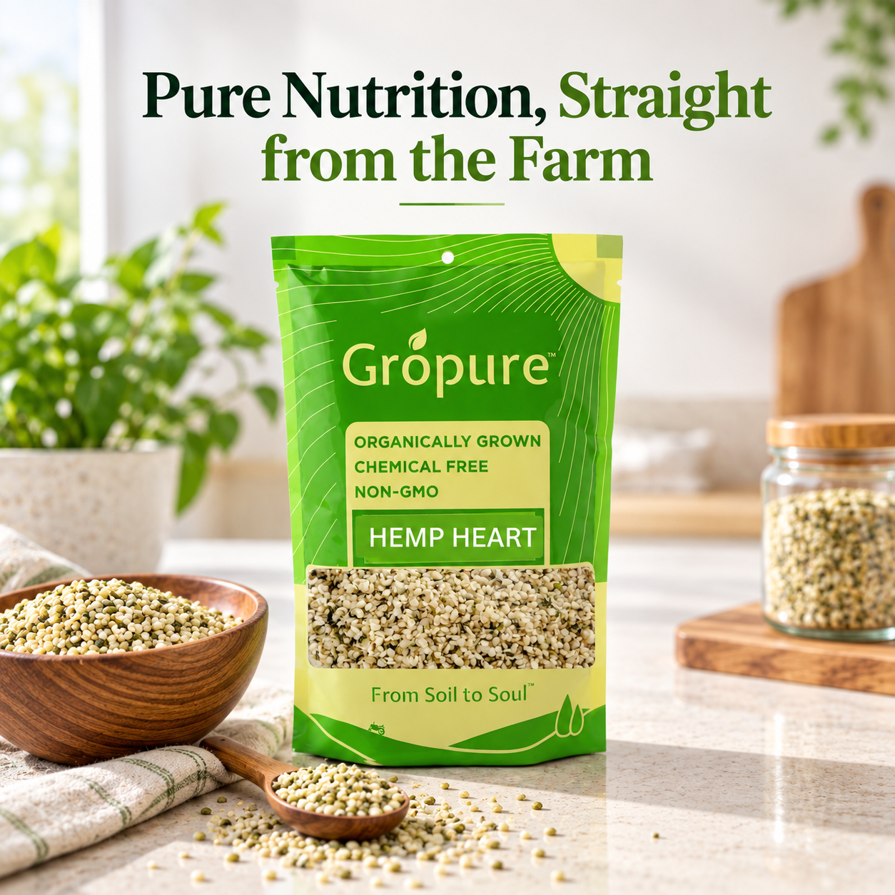 Hemp hearts as a source of plant-based nutrition