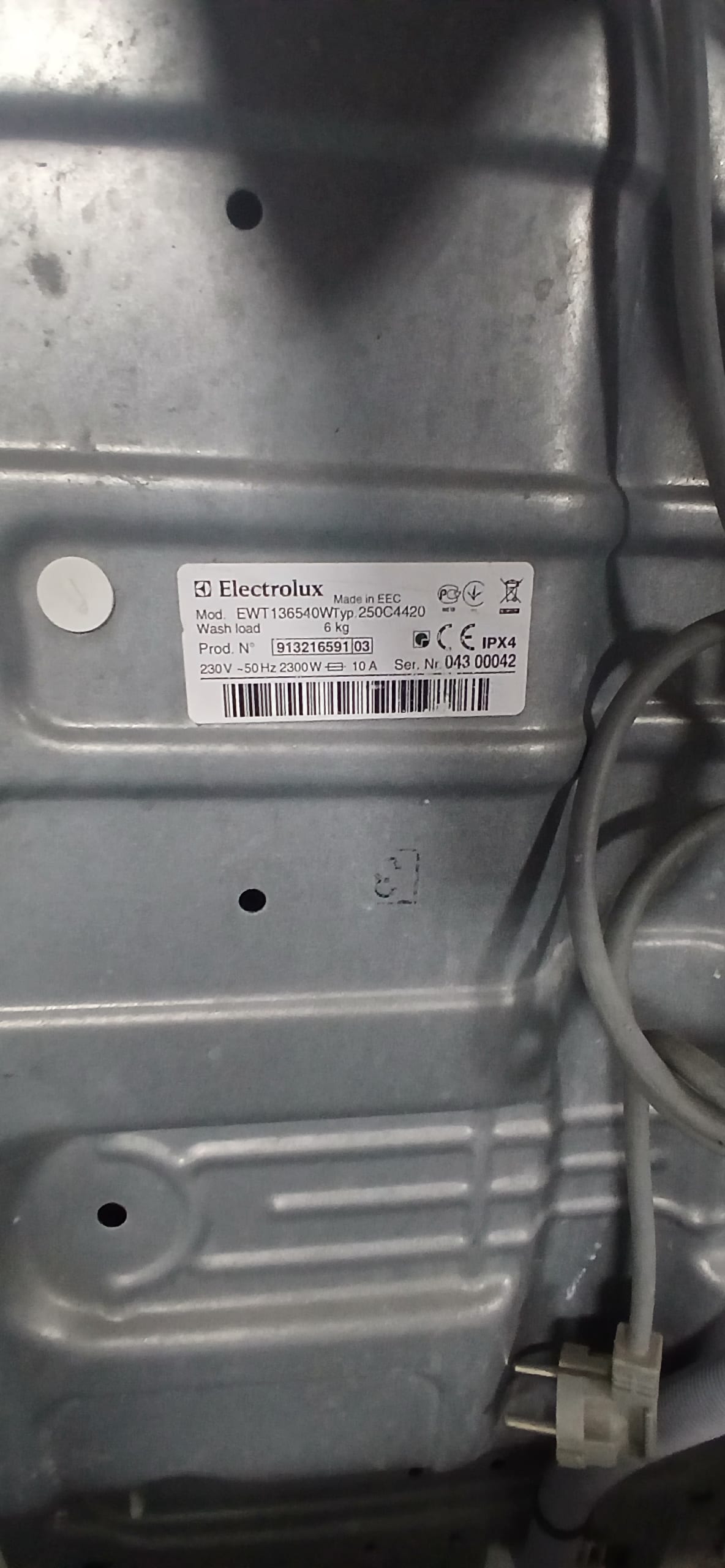 Пральна машина Electrolux 250C4420