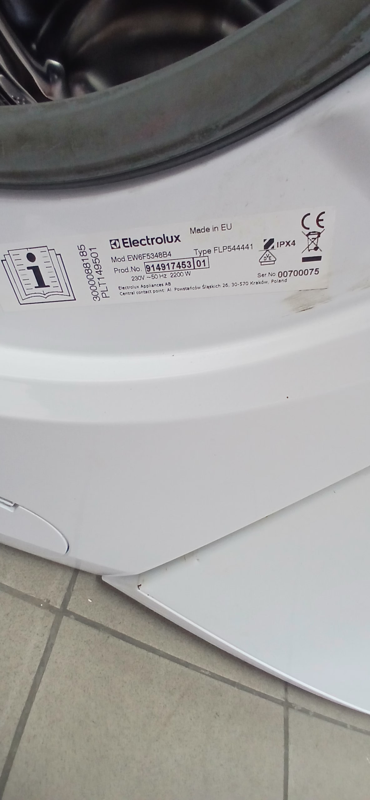 Пральна машина Electrolux EW6F5348B4