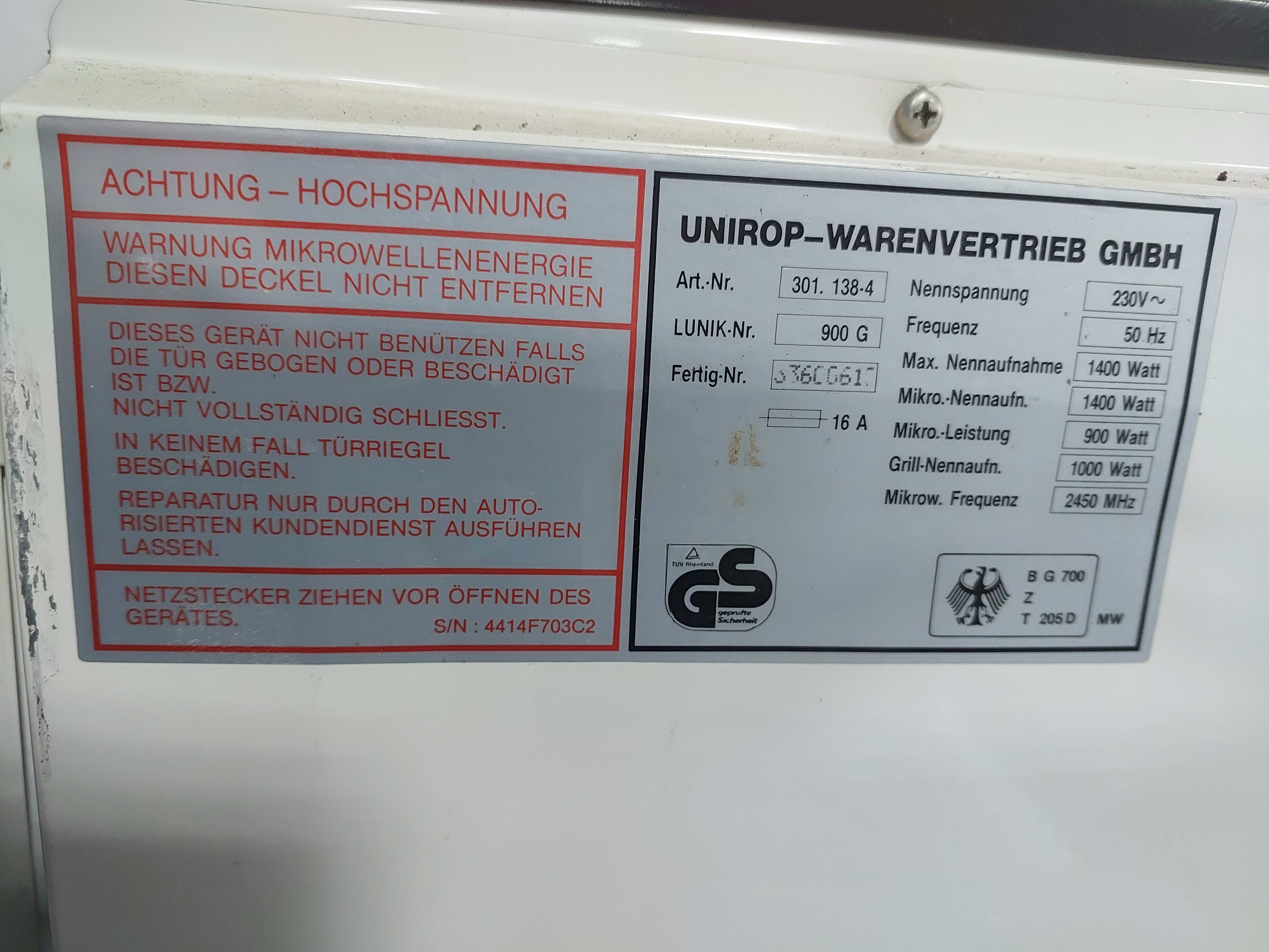 Мікрохвильова піч Lunik 900g — Lunik, б/у, Львів