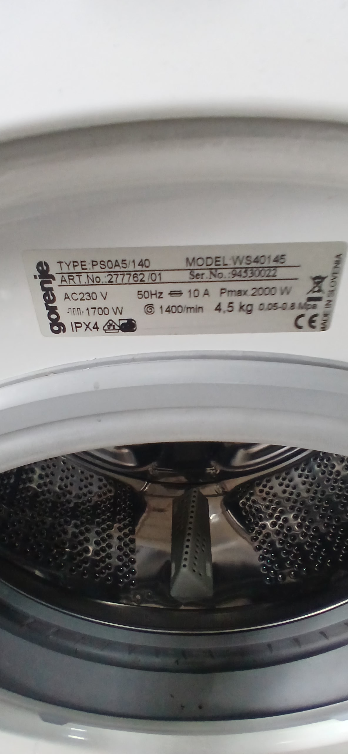 Пральна машина gorenje WS40145