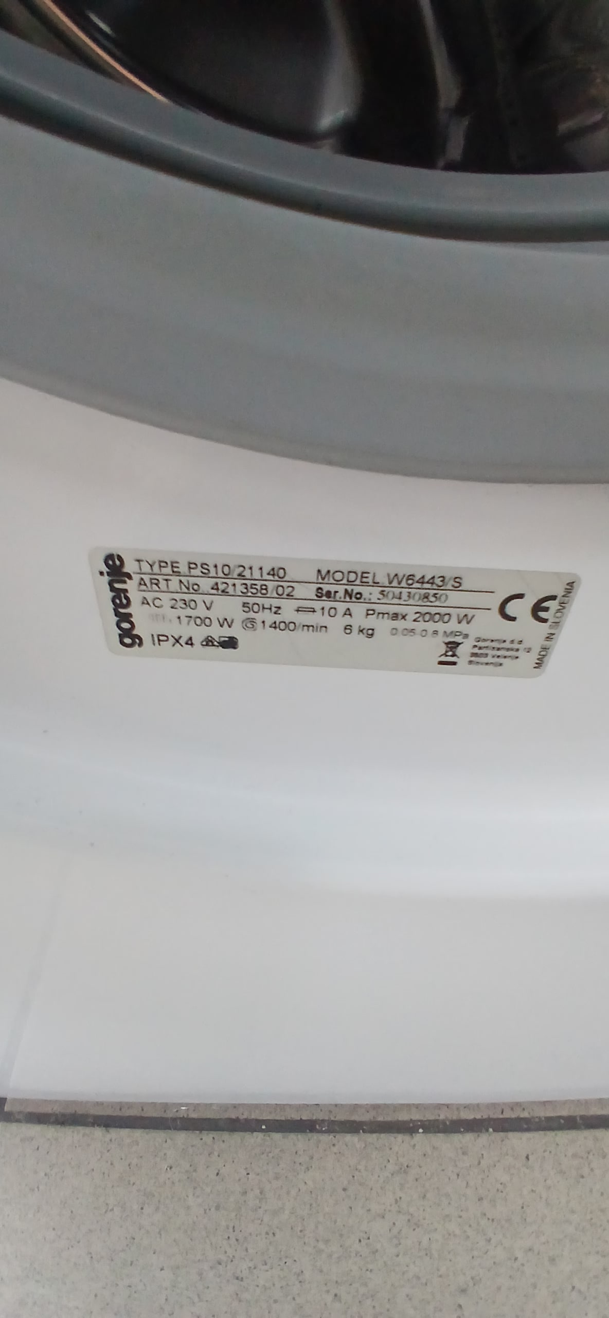 Пральна машина gorenje W6443