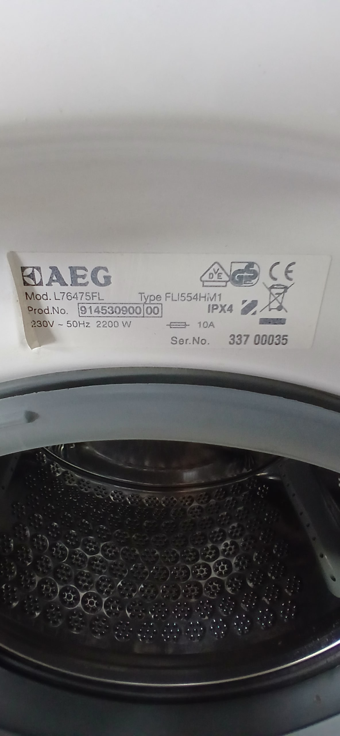 Пральна машина AEG L76475FL