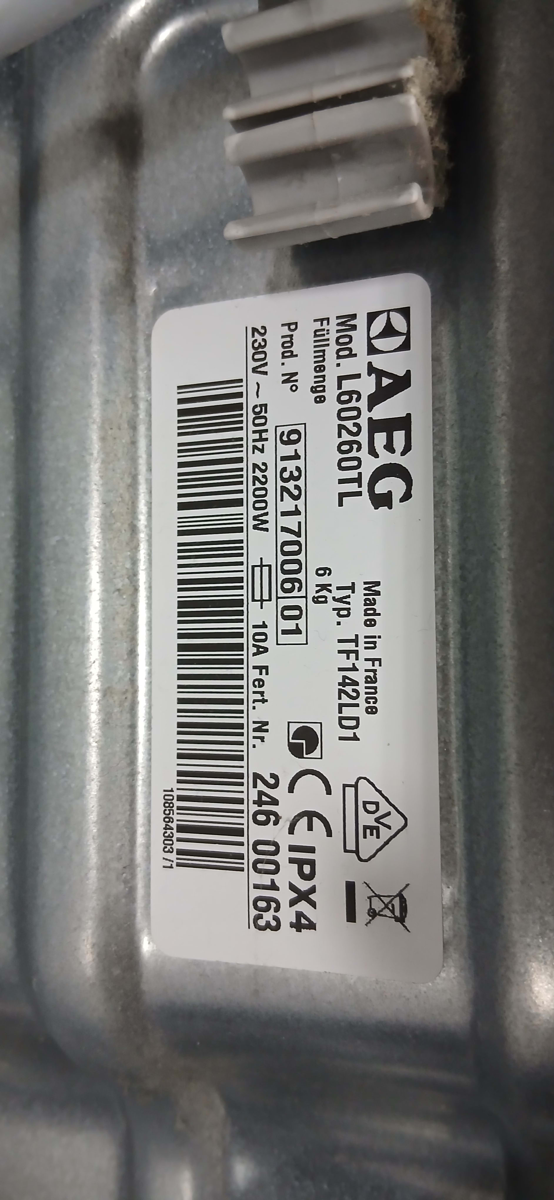 Пральна машина AEG L60260TL