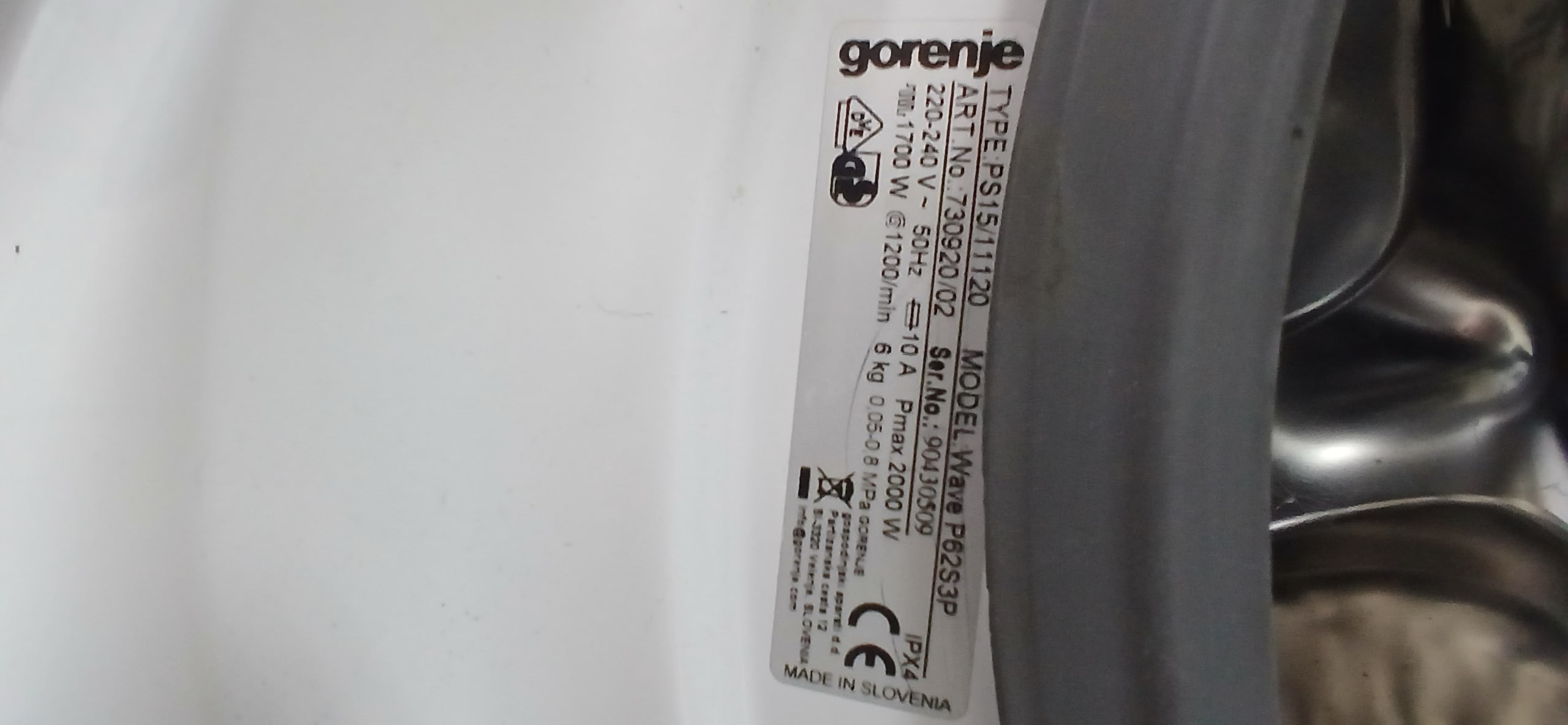 Пральна машина gorenje wave P62S3P