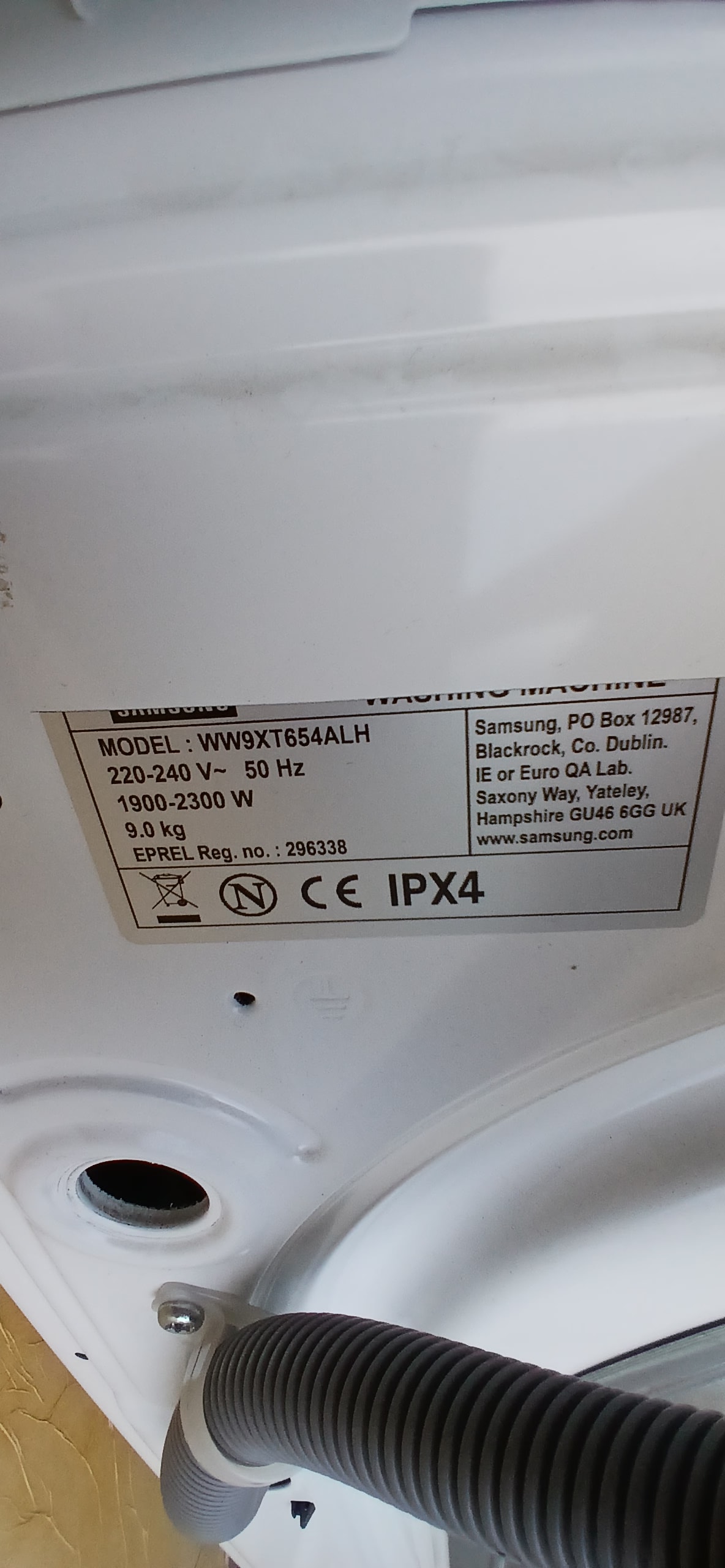 Пральна машина Samsung WW9TX654ALH