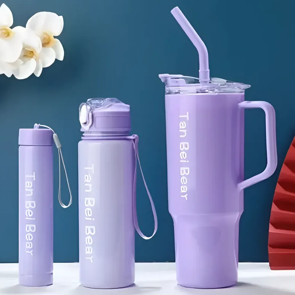 Kit 3 Garrafas Água Academia Corrida Squeeze Motivacional