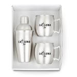 GT-63S Cocktail Shaker & Mule Mug Gift Set (Brushed Stainless)