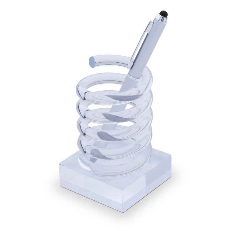 B-39 Acrylic Spiral Pen Cup BLANK w Pen