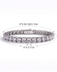 צמיד טניס משובץ מוסונייט