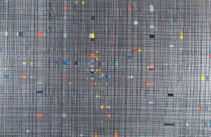 Particles, 58"x89", oil and acrylic on canvas, 2016 (Private collect)