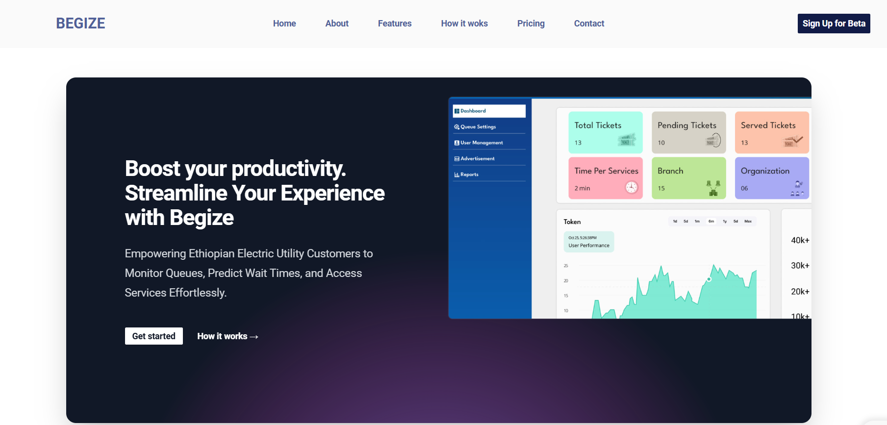 Begize Landing Page