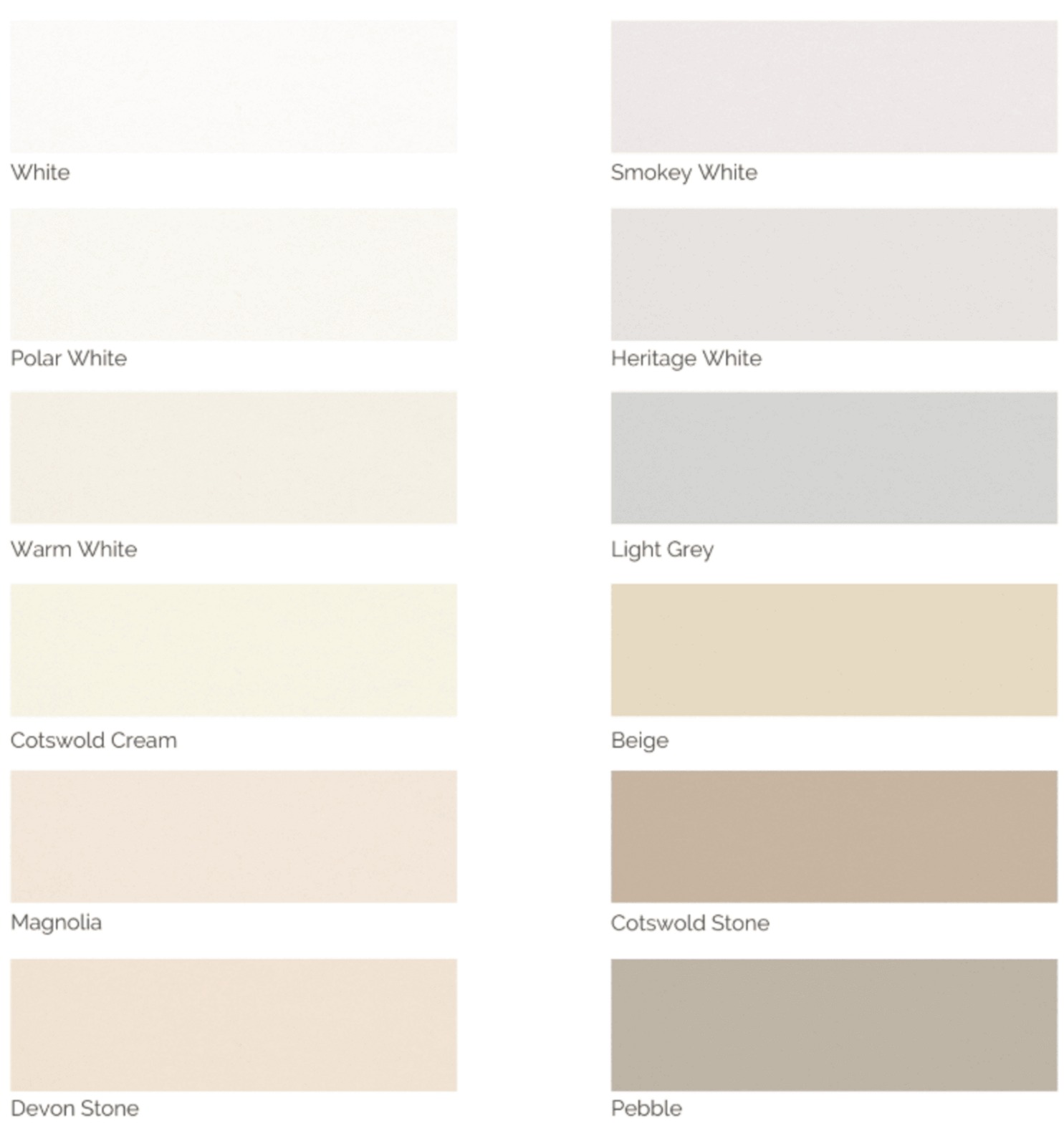 Facade Coating Colours