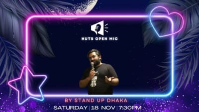 Cover photo for Huts Open Mic l Stand Up Dhaka l Huts