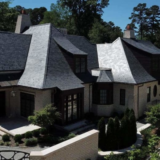Slate roofing, up close